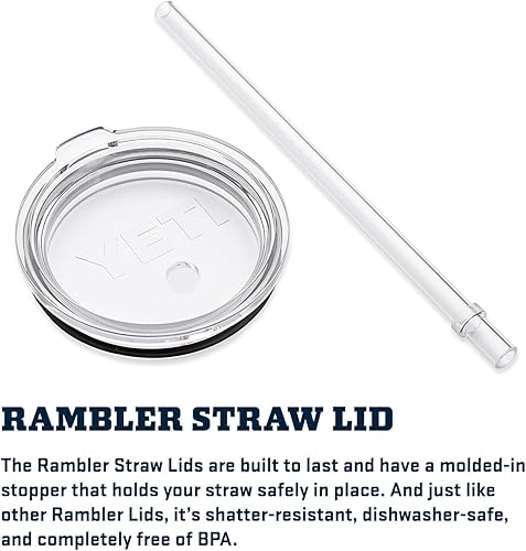 Miniatura 197 de YETI Rambler - Vaso de viaje con asa y tapa con popote, 35 onzas, vaso de agua de viaje, con asa, acero inoxidable, color blanco