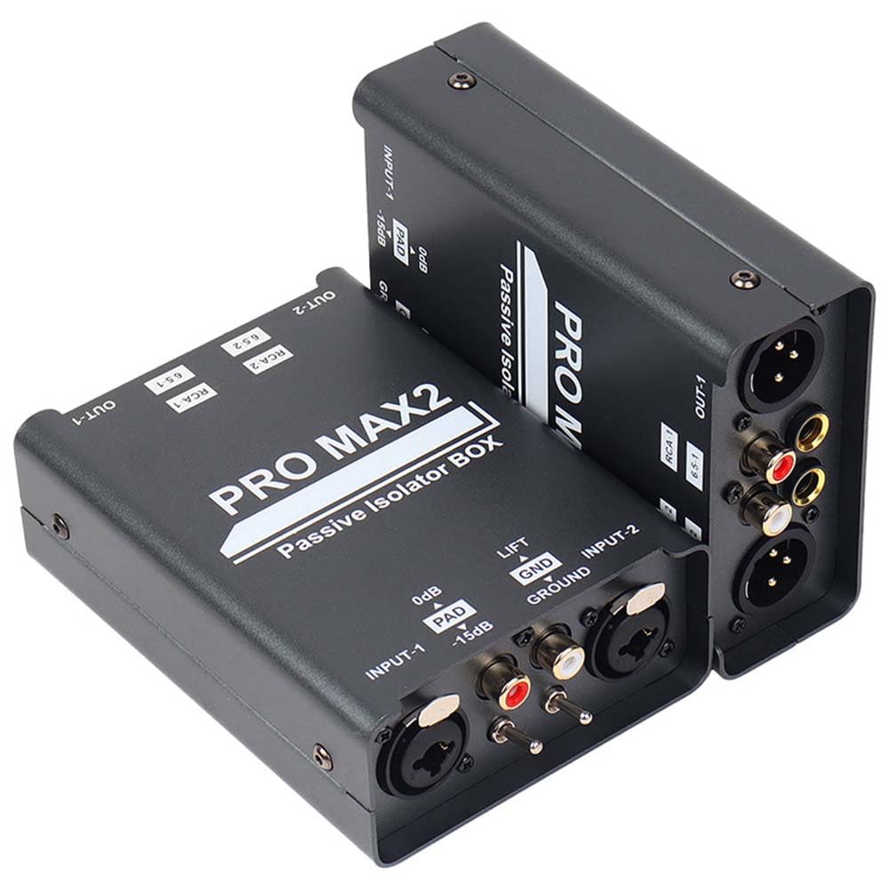 Isolatore Audio a 2 vie Eliminatore di Rumore di Corrente Audio XLR 6.5 Lotus Isolator Mixer Live Streaming