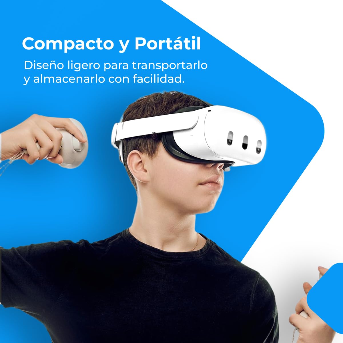 NK Correa para Gafas de Realidad Virtual, Compatible con Meta Quest 3S y Quest 3, Longitud Ajustable y Recubrimiento Acolchado - Color Blanco