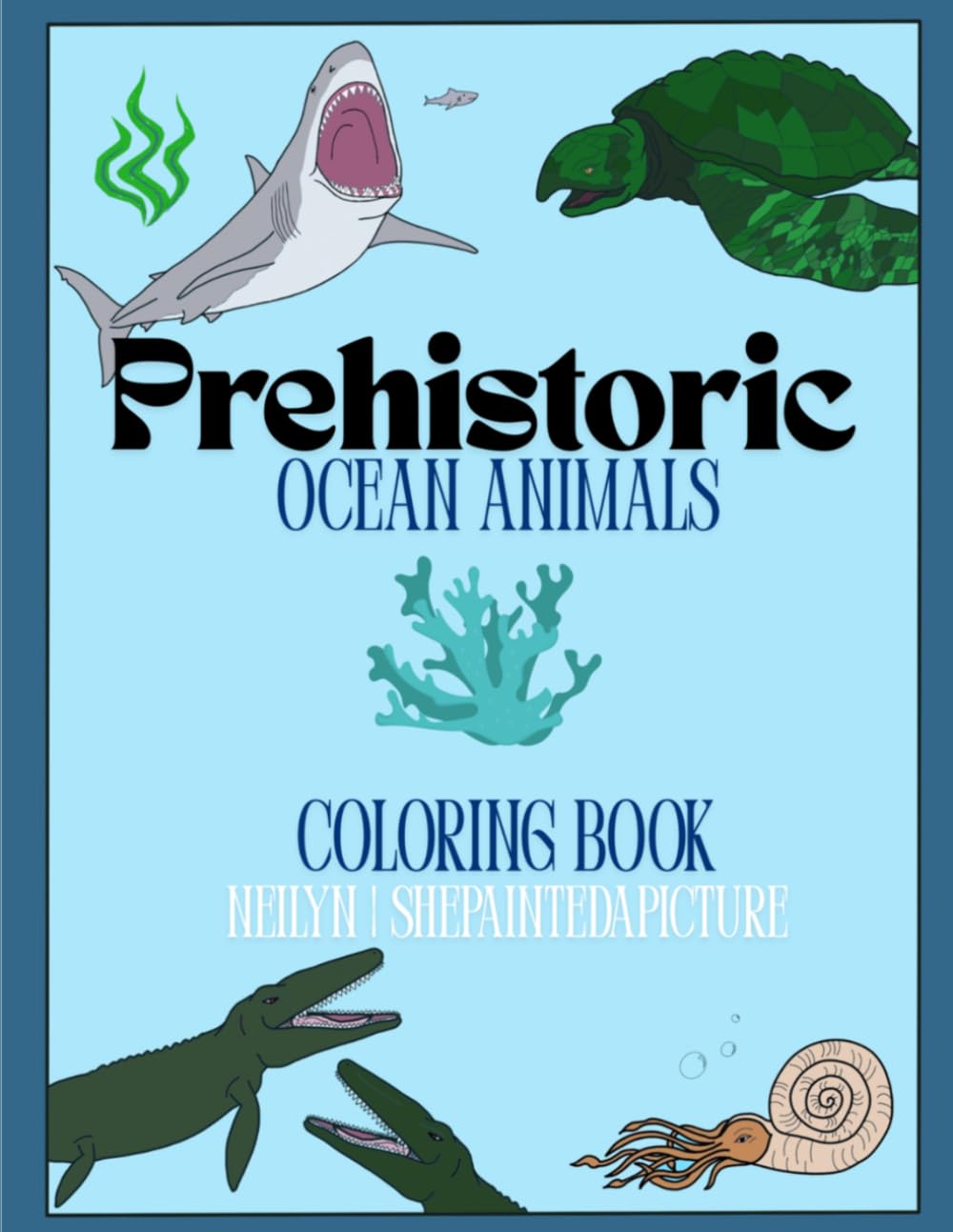 Prehistoric Ocean Animals: Marine Reptiles Coloring book