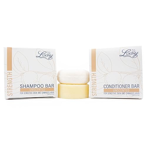Luxiny, champú y acondicionador en barra para el cabello, un juego de champú y acondicionador sin perfume hecho en Estados Unidos con 1 barra de