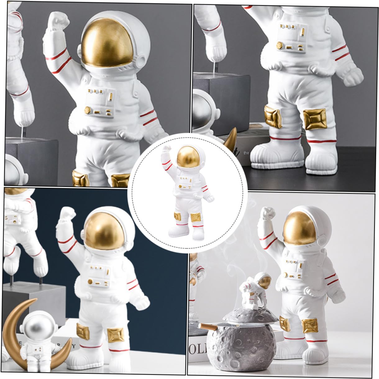 Astronauten Figur aus Kunstharz, Dekorativer Tischständer für Zuhause | Lebensechte Simulation, Leicht und Tragbar, Kindlicher Stil für Wohn und Einkaufsbereiche