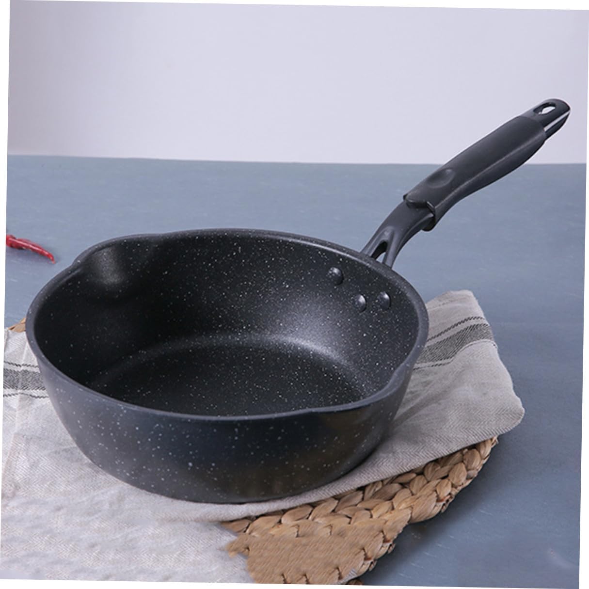 20cm Mini Nonstick Omelette Pan Deep Frying Pan Aluminum Alloy Non-stick Coating without Lid for Home Kitchen Cooking