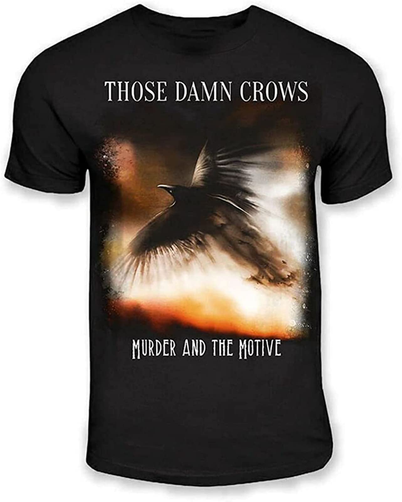 dehen Men's Those Damn Crows Murder and The Motive T Shirt Black M