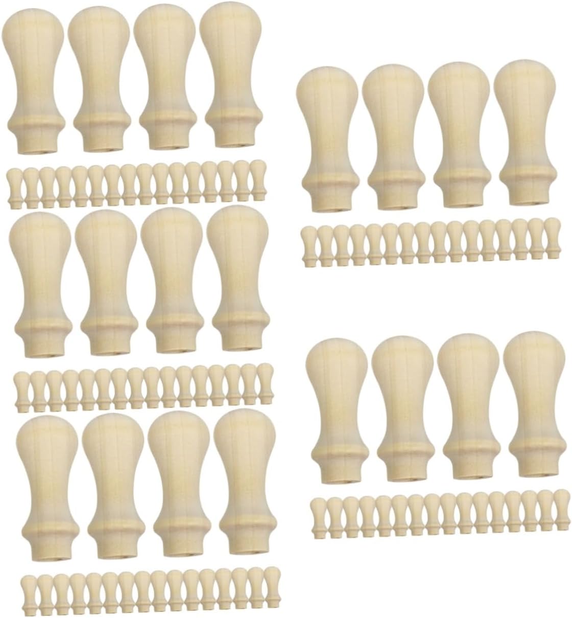 Gadpiparty 5sets 20pcs Retro Wooden Wax Seal Stamp Handles Comfortable Grip for Scrapbooking Invitations Versatile Replacement Tool for Seal Heads Smooth Finish Chic Design 20pcs*5