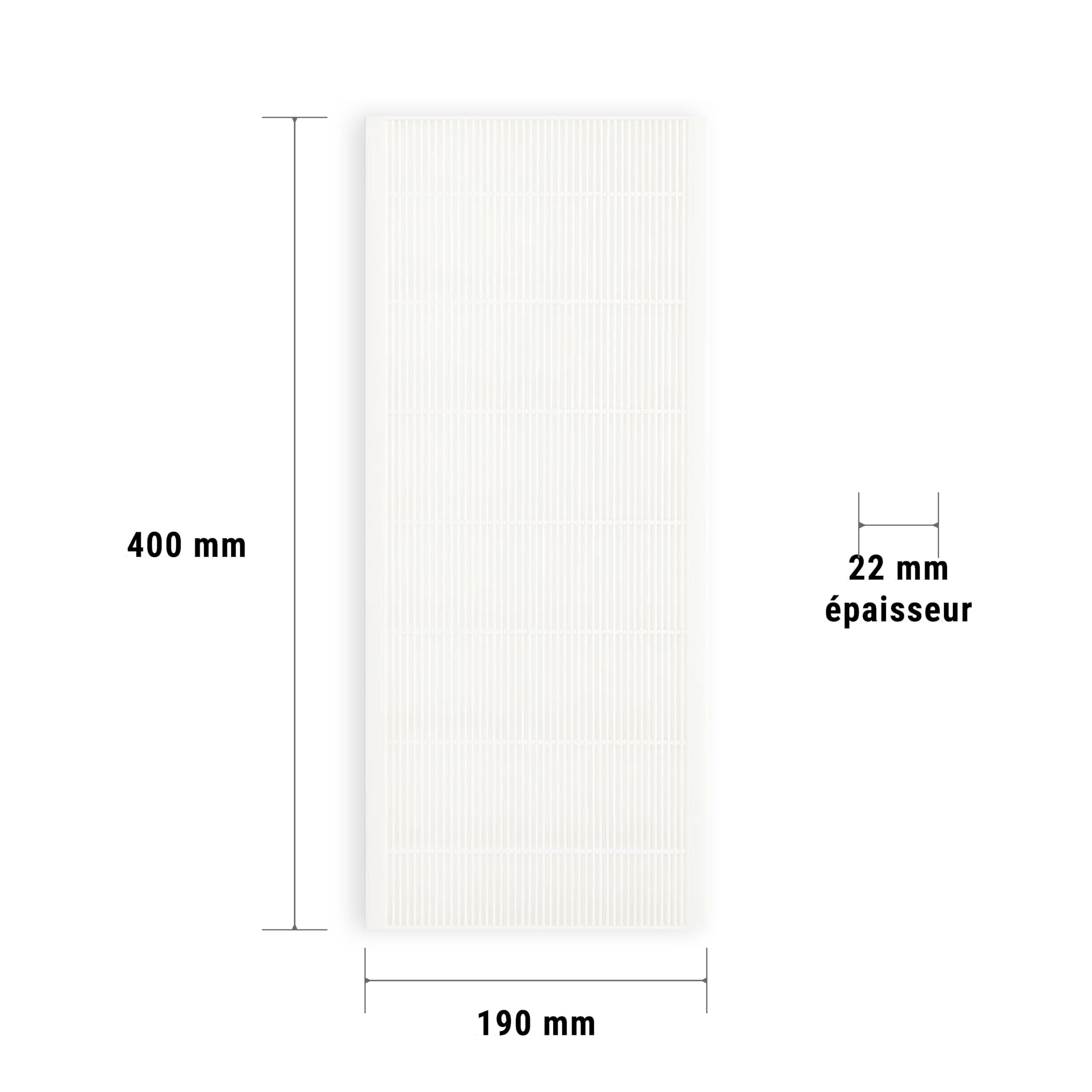 TOP FILTRE - 2 filtres M5 compatibles VMC double flux ATLANTIC DUOLIX ECO-DUOLIX PRIMO - 400x190x22mm (M5 - filtration fine)