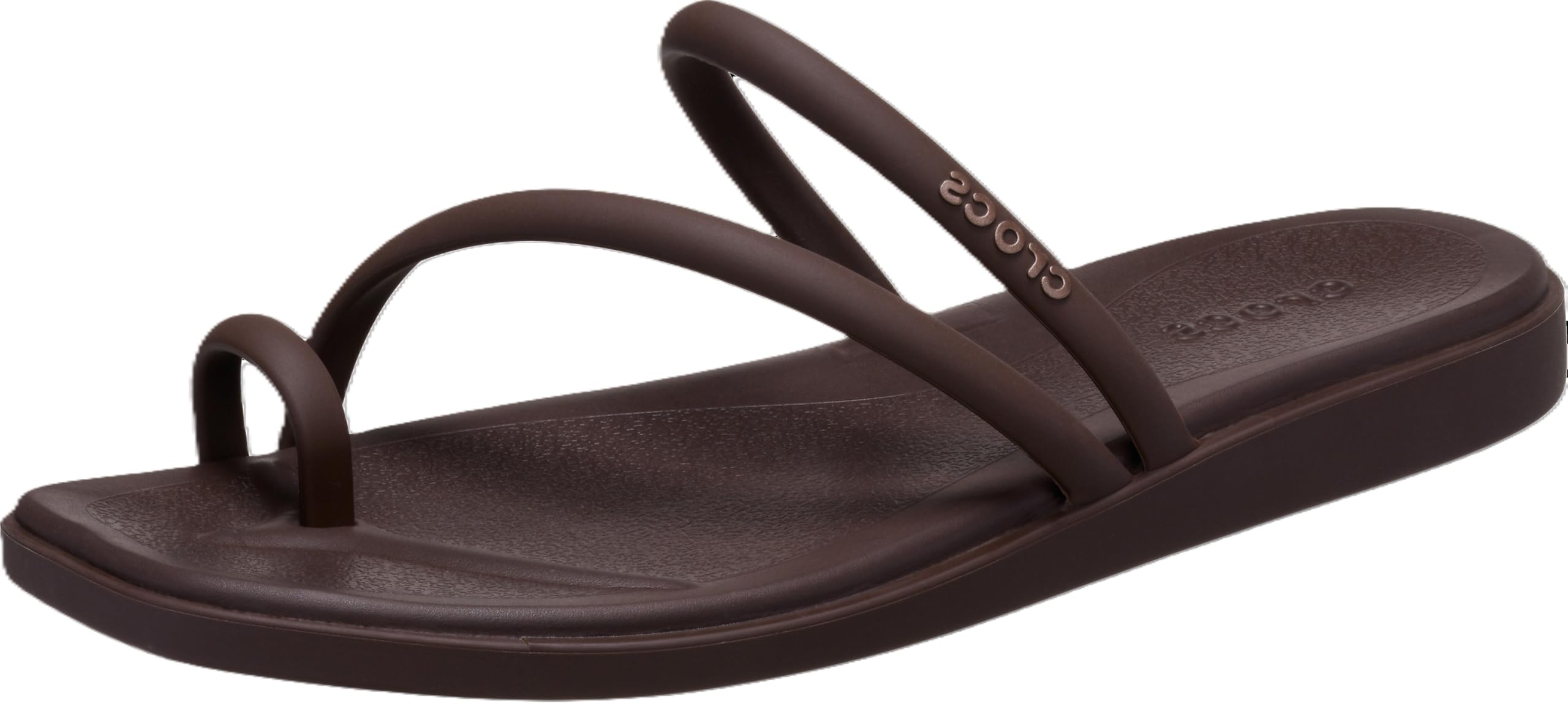 Crocs Women's Miami Toe Loop Sandals | Square Toe Flat | Flexible Straps | Croslite Foam Footbed