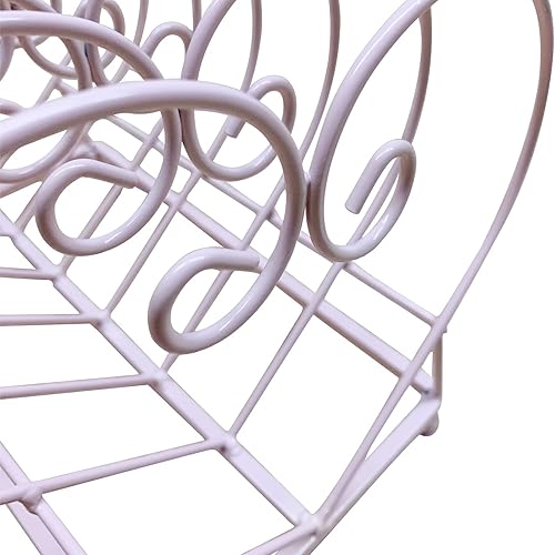 Miniatura 5 de Love Shape - Soporte de placa de metal para 6 lugares, con mango extraíble, color rosa