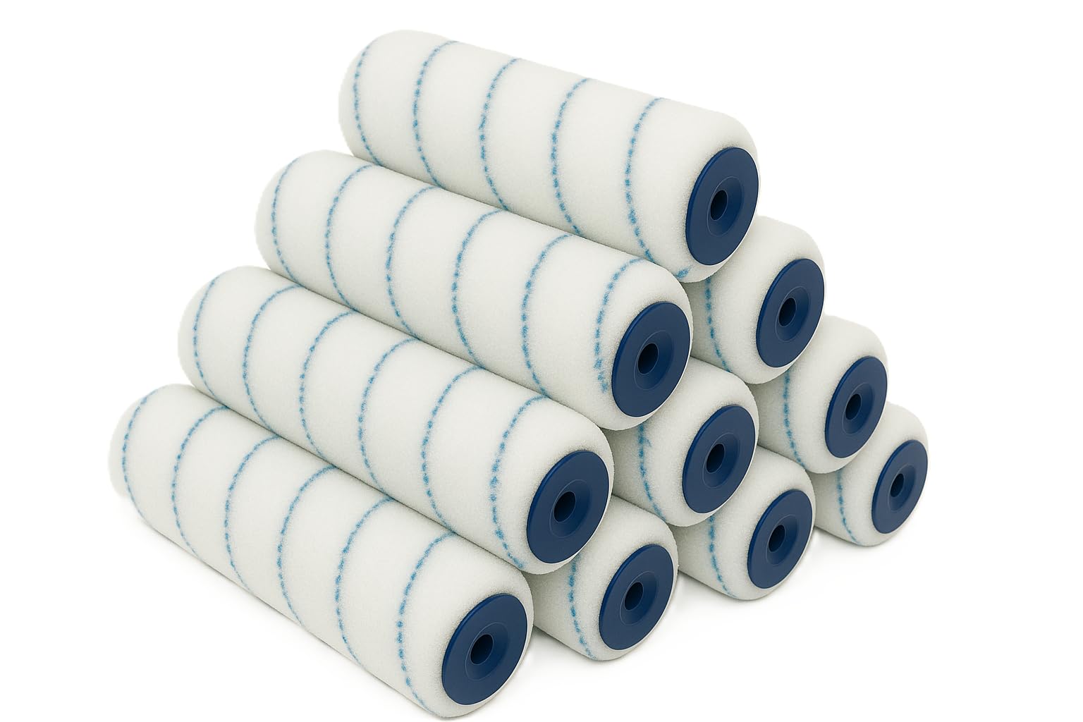 Profi Farbwalze 25 cm – nahtloser Nylon-Blaufaden für 8 mm Bügel | streifenfreies Farbbild auf Wänden & Decken | fusselfrei, wiederverwendbar | ideal für Dispersions- & Latexfarben | Farbroller (40)
