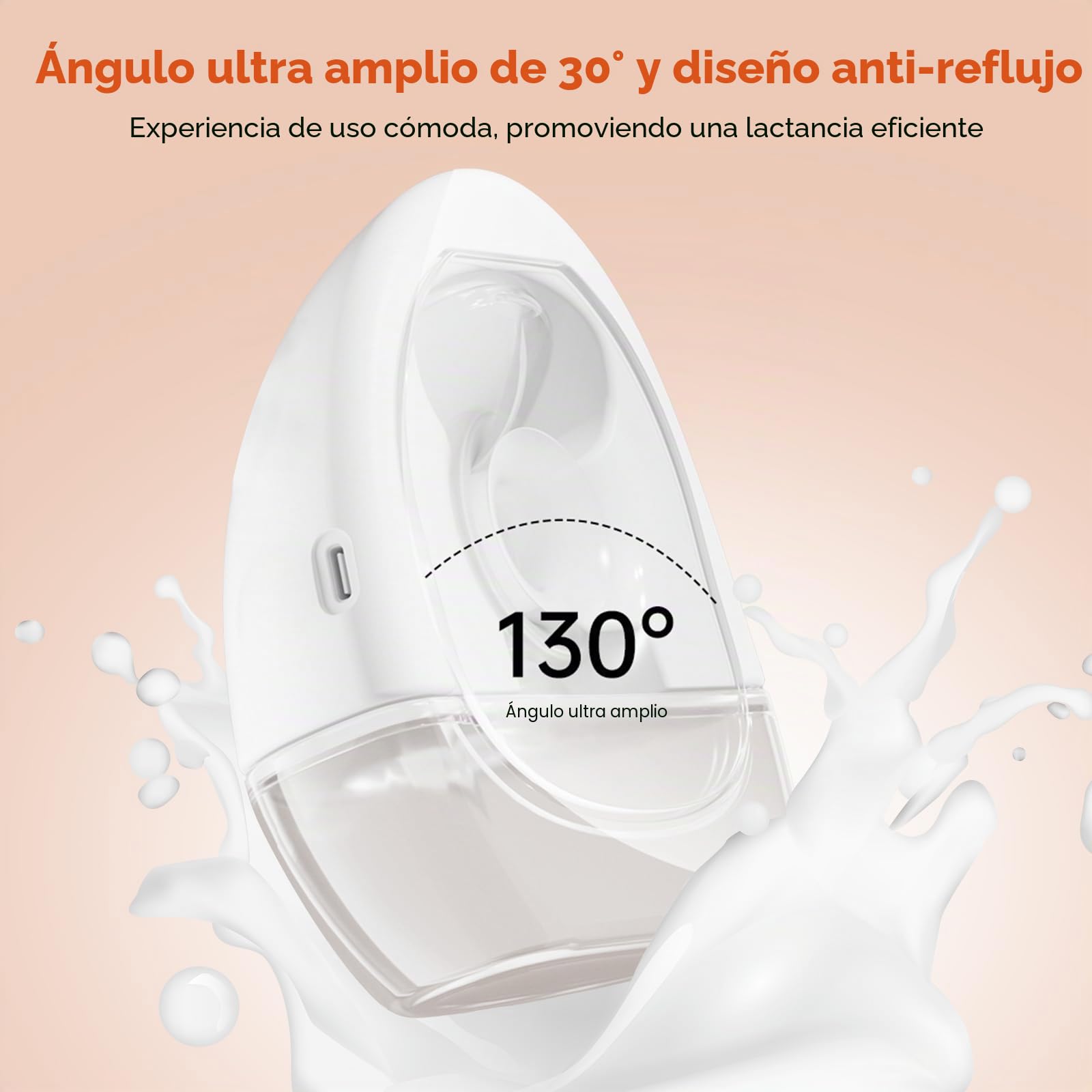 Anluomania Sacaleches Electricos, Sacaleches Eléctrico Manos Libres con 4 Modos y 9 Niveles, Extractor de Leche Materna Inalámbrico con Pantalla LED, 1200mAh, 120ml, Bridas de 19 mm, sin BPA,1 pieza