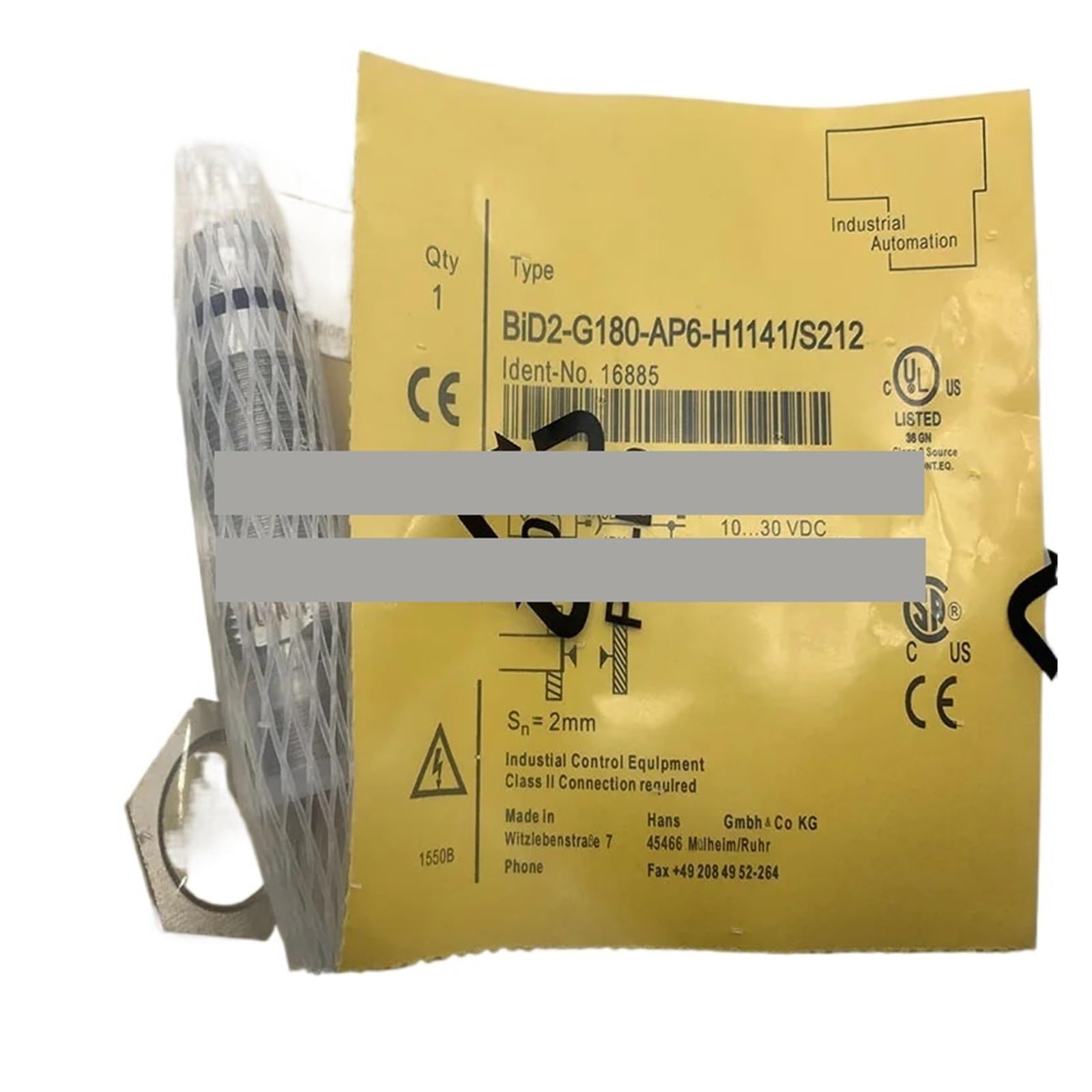 Capteur de proximité BID2-G180-AN6-H1141/S212 pour une commutation fiable
