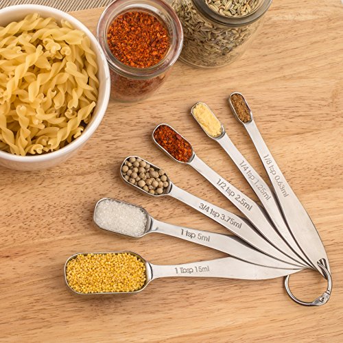 Image of 6-Piece 18 /8 Stainless Steel Measuring Spoons Set, Silver
