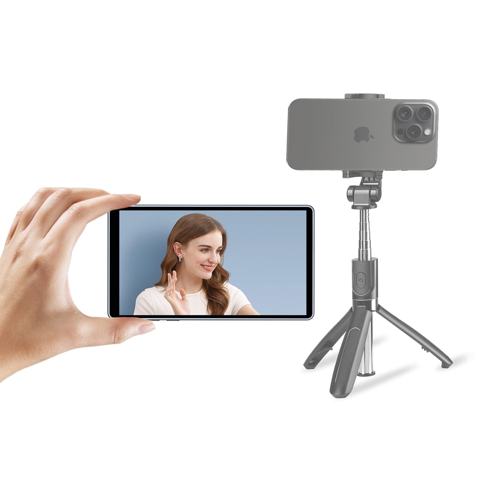 CP5 Selfie Monitor 5" FHD Touch - Schermo Per Fotocamera Posteriore IPhone/Android Con Telecomando - Foto 4