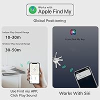 Vista 4 de Buscador de llaves inteligentes, solo iOS (no para Android), etiqueta de seguimiento de llaves inteligente Bluetooth, funciona para Apple Find My