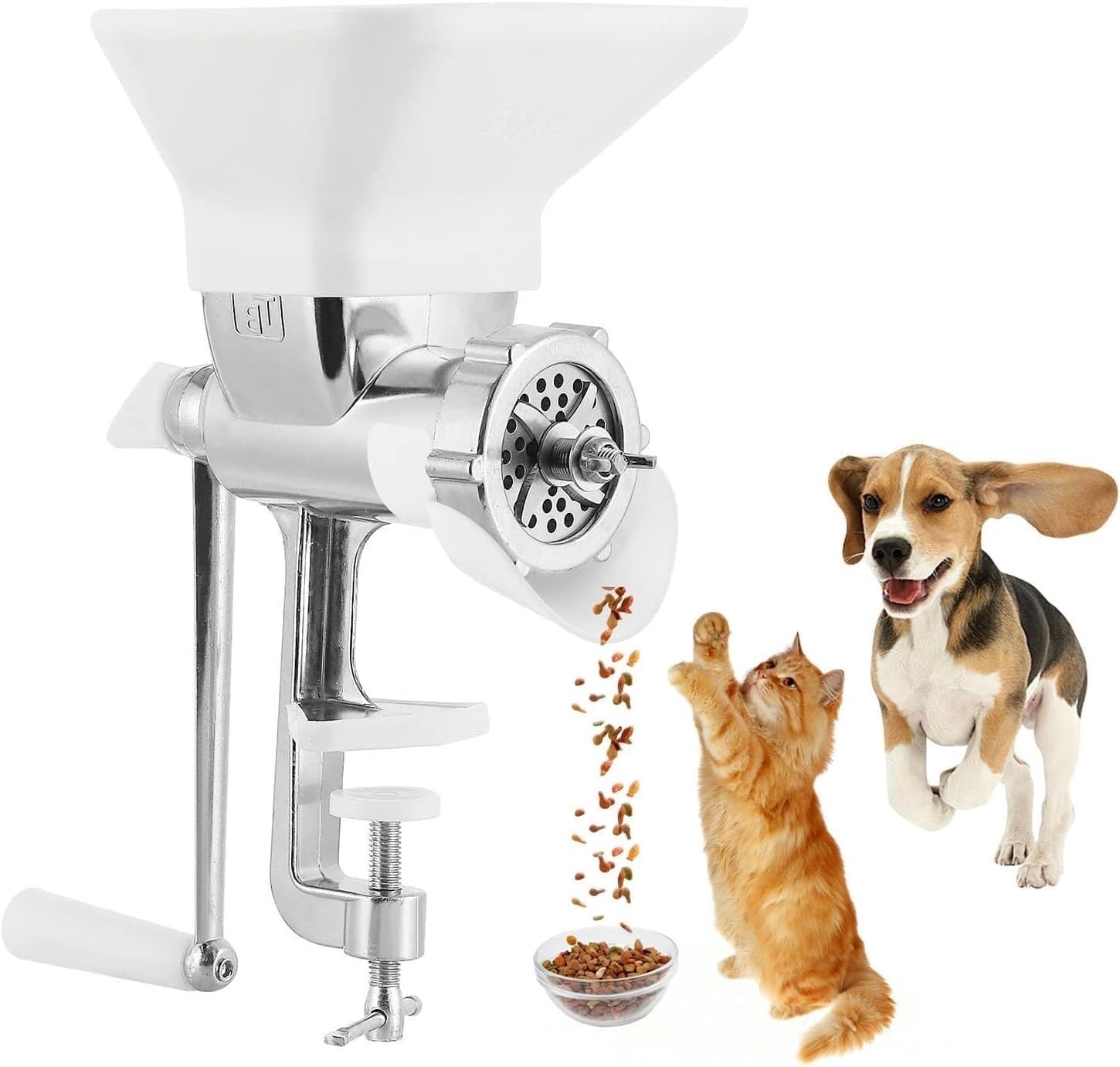 Machine manuelle à granulés d'alimentation, pour animaux de compagnie | 13 moules en option 1,5-10 mm, facile à préparer du poisson, du poulet, du chien, du chat, de la nourriture pour(2.3mm)