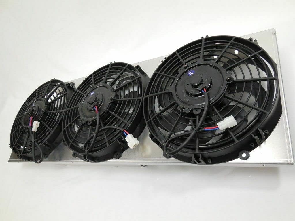 Aluminum Radiators Replacement for Jeep Cherokee XJ/Comanche AT/MT 2.5 4.0 L4 L6 1991-2001, 1 Row Radiator with Electric Fan Shroud Thermostat Kit