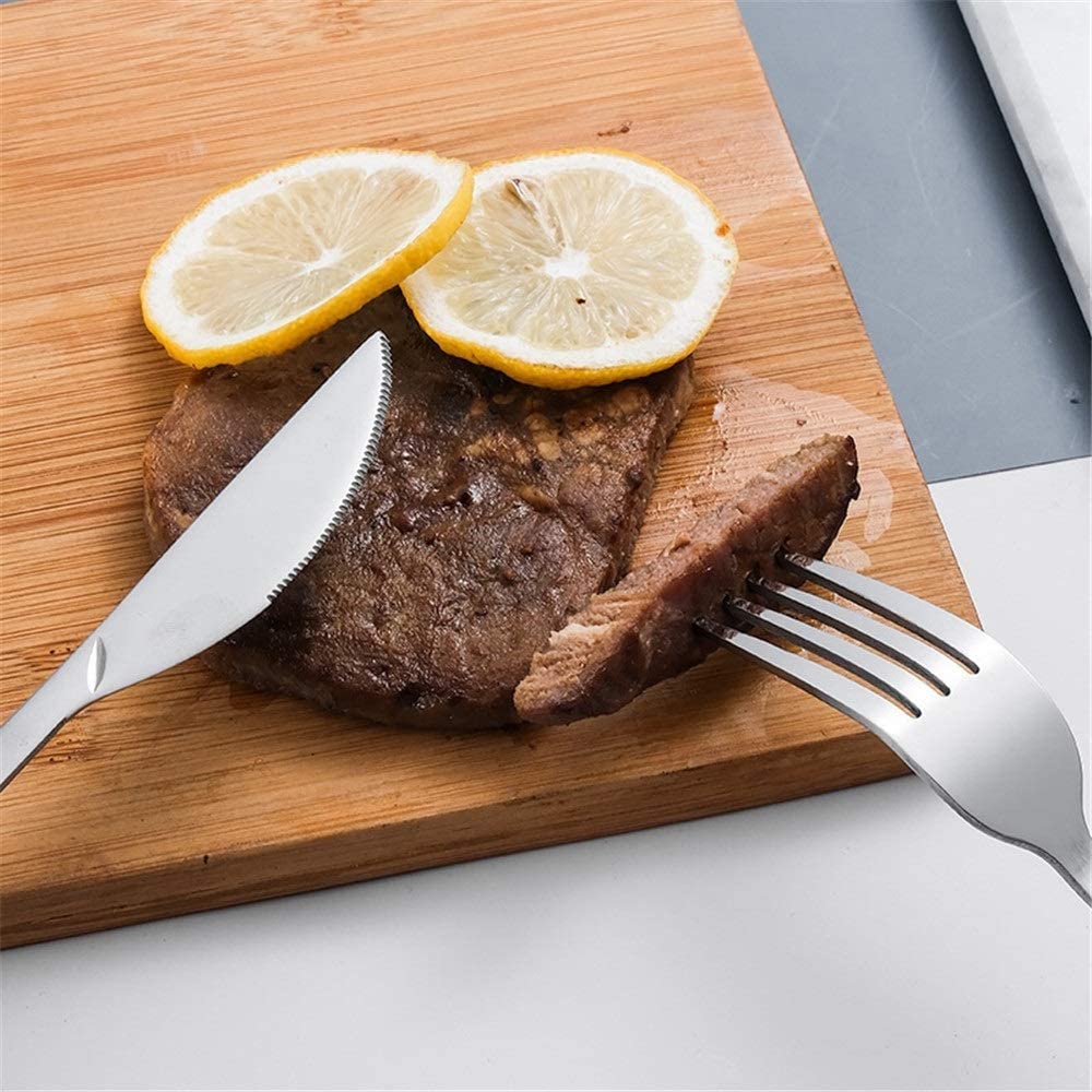 pepplo Good Stainless Steel Dinner Knives Everyday Flatware Dinner Knives Stainless Steel, Silverware Set Butter Knives Set Butterknives Stainless Steel Dinning Knife(Silver, Set of 20) 4