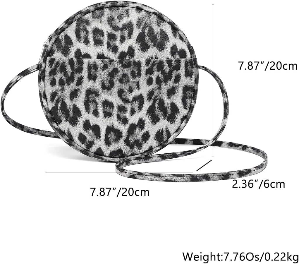 Circle Crossbody Bag for Women NYLON Circle Purse with Zipper Adjustable Knot Shoulder Straps - Image 2