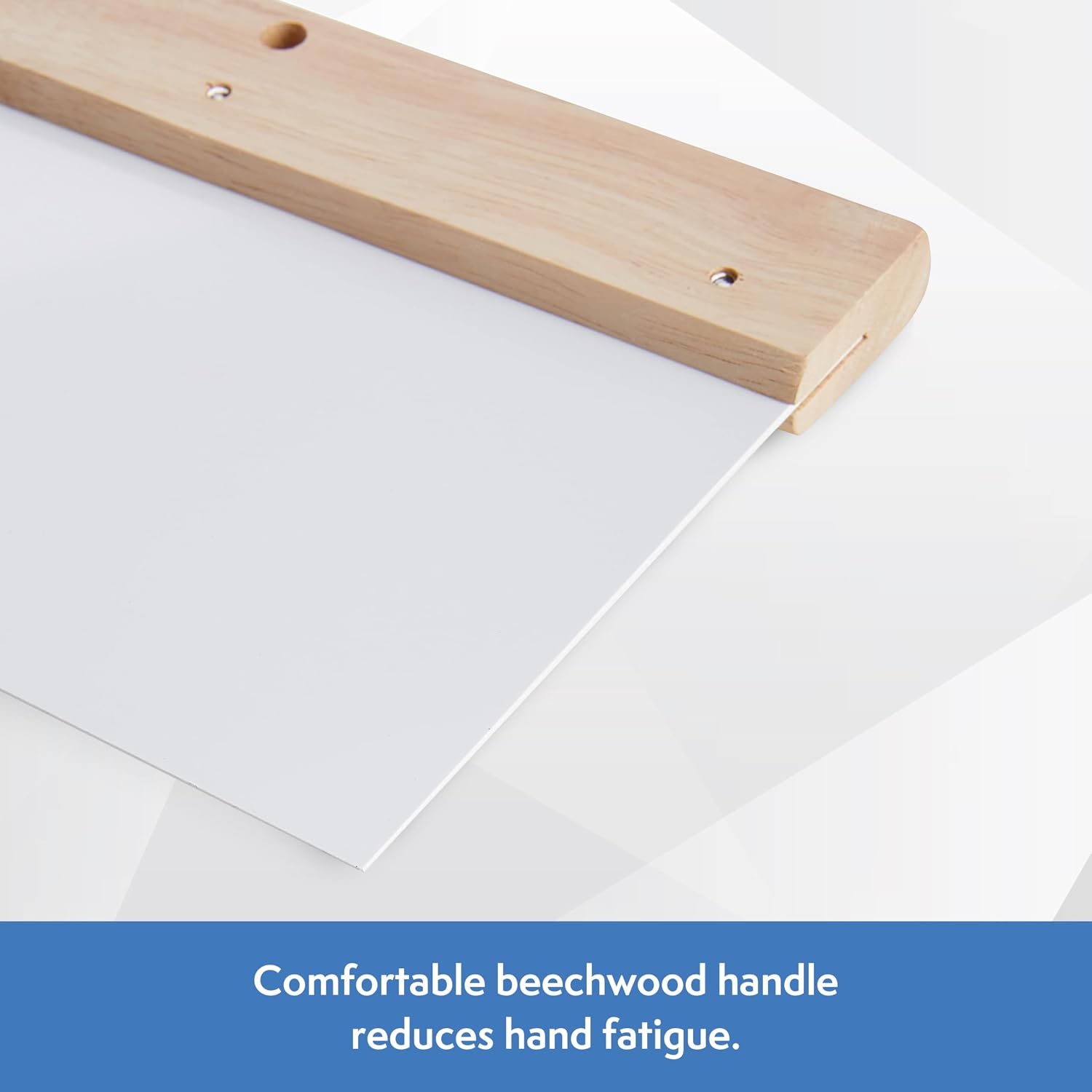 Axus Decor Quick-Fill (Blue Series) Flexible Caulking Blade Beechwood Handle & Flexible Plastic - Wallpaper Smoother Tool for Professional & DIY Projects, Ideal for Cracks, Smoothing (230mm)