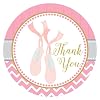 Ballerina Shoes Thank You Sticker Labels - Birthday Baby Shower Ballet Recital Party - Set of 30