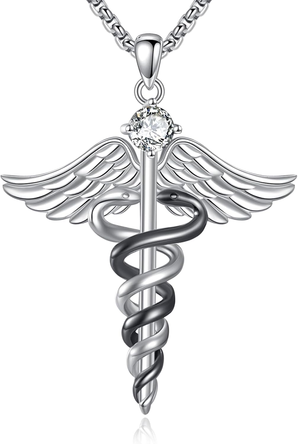 Compass/Crown of Thorns/Mountain/Celtic/Caduceus/Necklace S925 Sterling Silver Necklaces Pendant Jewelry Necklace Gifts For Her Gifts For Women Men Male Female