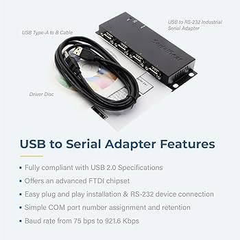 (未使用･未開封品)USBGear USB RS-232 Serial Adapter DB-9 Male works with all Windows and Mac Amazon.com: USBGear USB to RS-232 Serial Adapter Cable - DB9