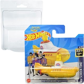 Hot Wheels The Beattles Yellow Submarine HW Screen Time 6/10 (127/250) HKH12 Short Card Mattel 2023 + Blister & Card Protector Pack Friki Monkey