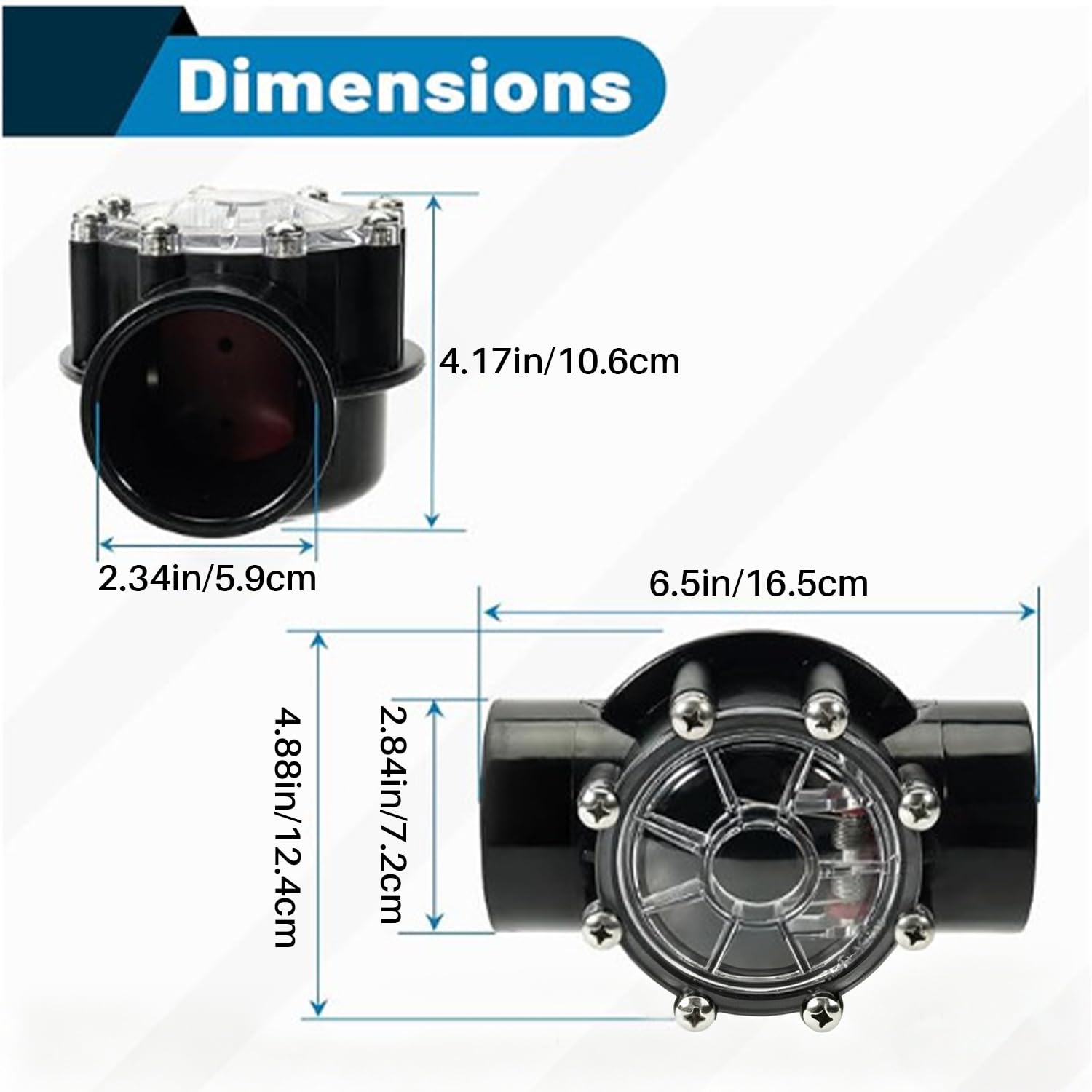 Tissting Clapet Anti Retour 2.34in/60mm 7305 pour Aquarium Piscine Spa - Clapet Anti Retour en PVC Démontable pour Débit Élevé