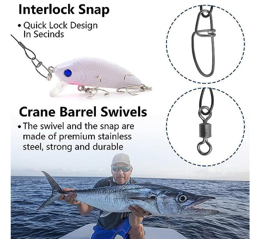 Pack de 20 líderes de acero inoxidable para pesca 200 mm verde miniatura 2