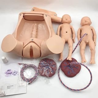 Advanced Midwifery Training Childbirth Simulator Life Size Delivery Maternity Manikin Includes Models of Baby Uterus Amniotic Sac Pelvis and Placenta Umbilical for Gynecology Teaching