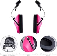 Vista 2 de Casco con cancelación de ruido, orejeras acoplables, bloqueo de sonido, protección auditiva para sitios de construcción, adaptadores