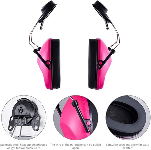 Miniatura 6 de Cancelación de ruido casco acoplable orejeras bloqueo reducción de sonido