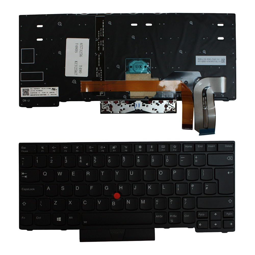 Clavier de Remplacement Lenovo ThinkPad L490 Rétroéclairé avec Cadre Noir Élégant - 2