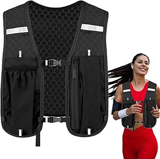 Chaleco de correr para correr | Chaleco de agua para correr, paquete de hidratación, bolsa ligera y estable para teléfono, equipo para mujer, senderismo, maratones, carreras, ciclismo, camping