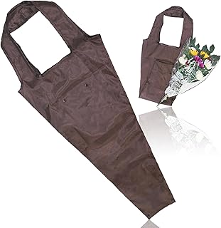 コモライフ 花束用バッグ ブラウン 花用 エコバック フラワー ブーケ バッグ 切り花 仏花 2Way サイズ調節可