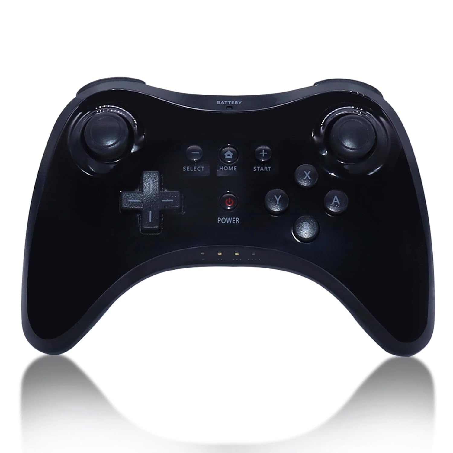 linsuntop Wireless Pro Controller for Wii U Pro, Rechargeable Game Controller for Wii U with Charging Cable (black)