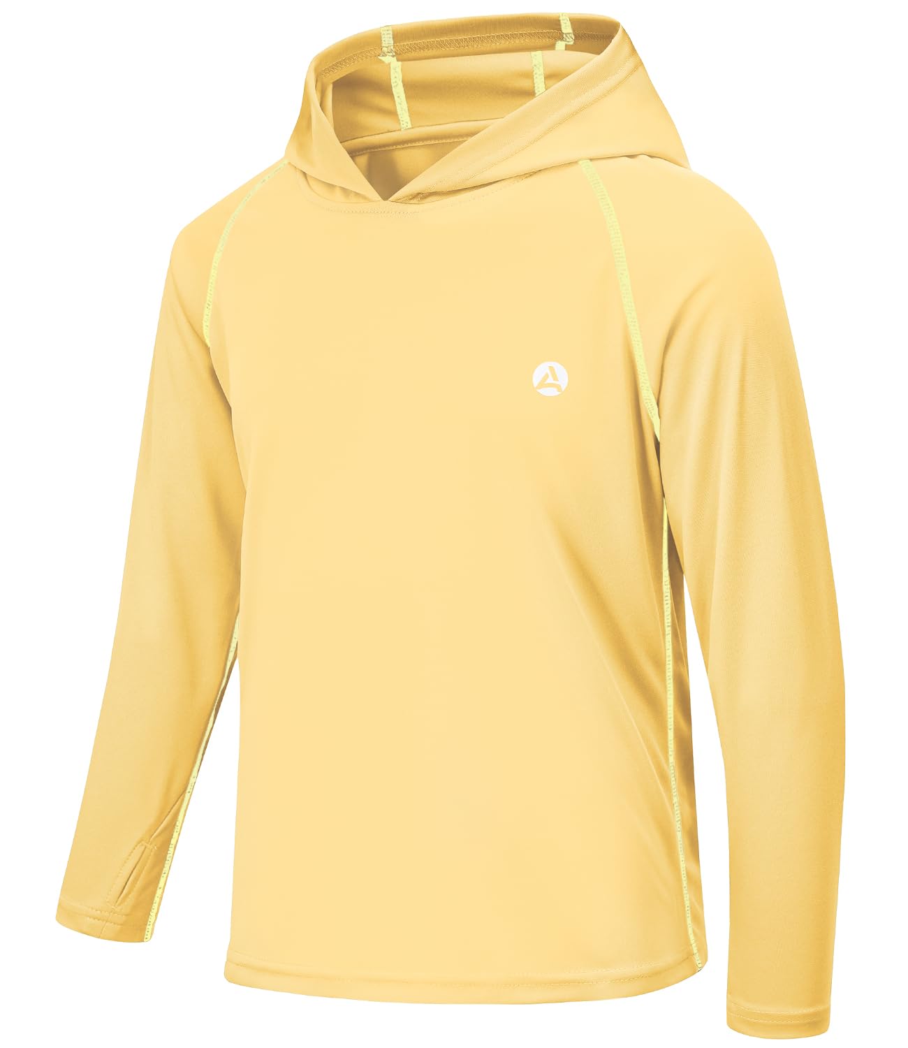 Boys Grils Long Sleeve Sun Shirts UPF50 Hoodie Thumbhole Rash Guard Quick Dry Atheltic Hiking Workout Water Playing
