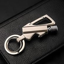 Multifunctional Kerosene Keychain Lighter, Reusable, Waterproof, Bottle Opener, Suitable for Outdoor Camping, HikingSilver