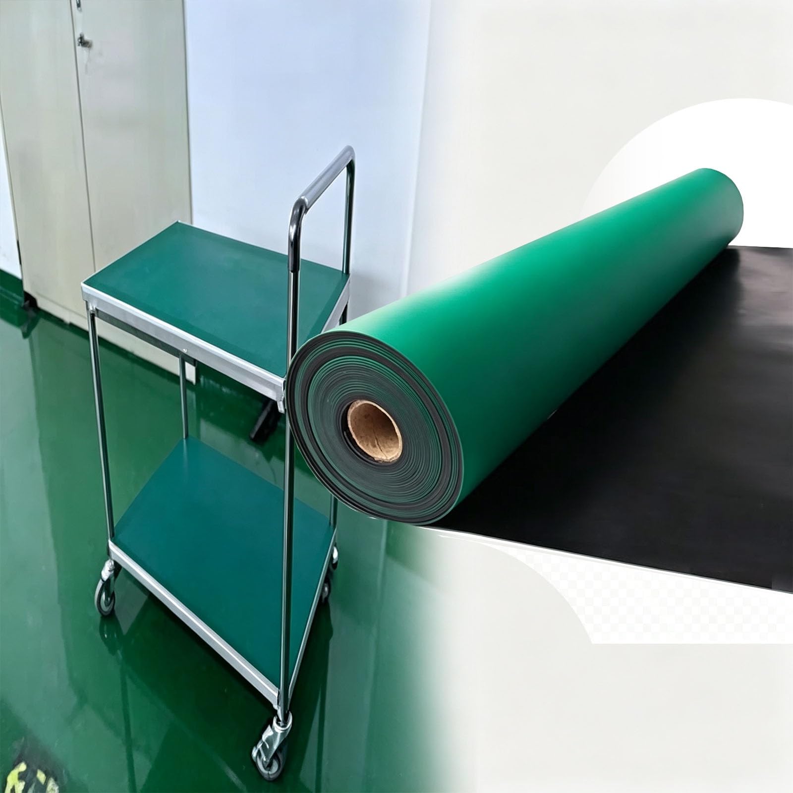 alfombrilla soldadura Rollo De Tapete Antiestático A Prueba De Calor, 30 60 120 Cm De Ancho, Banco De Trabajo Verde, Almohadilla De Mesa Antiestática Esd(W 80 CM L 150 CM T 0.3 CM)