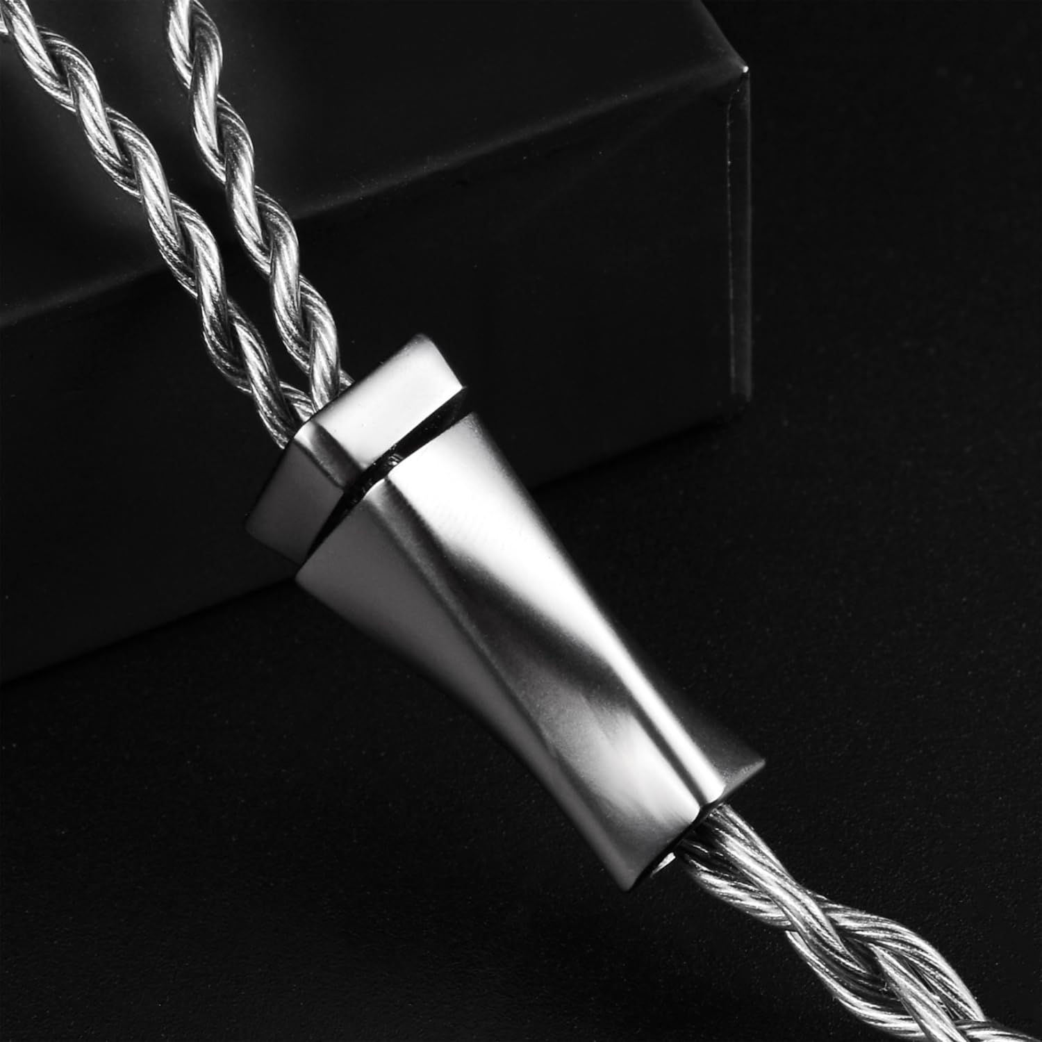 FAAEAL IEM Cable,Monocrystalline Copper Silver Plated Cable,QDC-C Pin in Ear Monitor Cords for K&Z ZS10 PRO AS12 AS16 CCA CA10 etc Recessed 2pin 4.2ft 3.5mm