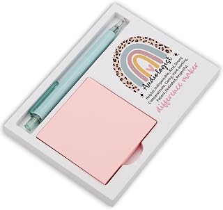 Audiologist Sticky Note Holder for Desk, Appreciation Gift from Patient Coworker Friend, Rainbow Desk Organizer for Women Men, Thank You Gift for Audiology Office Decor TZP153