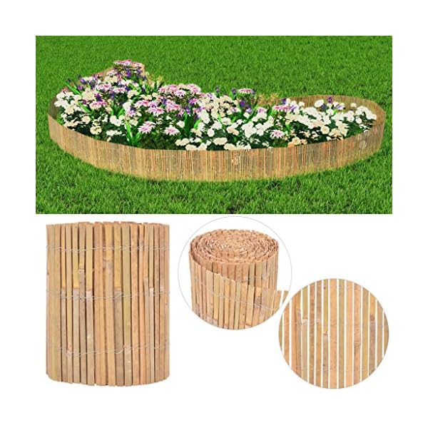 Festnight Bambus Dekorativer Gartenzaun Bambuszaun Gartendekor Zaun 1000 x 30 cm – Bild 3