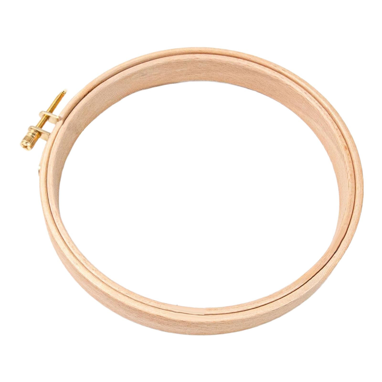Tsophreniq Wood Embroidery Hoop Spring Clip Round Adjustable Frame Stitching for Stitching Needlecraft
