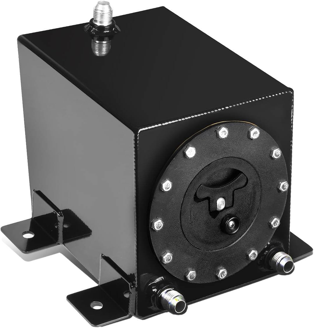 DNA MOTORING 4 Gallons Aluminum Bottom-Feed Fuel Cell Gas Tank 10" (L) x 12" (W) x 8.25" (H),ALU-FT-B-BF-4G