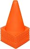 REEHUT 7.5 Inch Plastic Sport Training Traffic Cone Set of 12, Orange