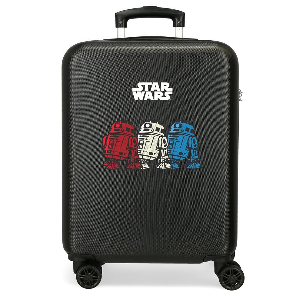 Disney Walizka dziecięca Twarda 4-kołowa Zamek szyfrowy z boku Bagaż podręczny wykonany jest z ABS, sztywnego i lekkiego materiału., R2d2, Walizka kabinowa