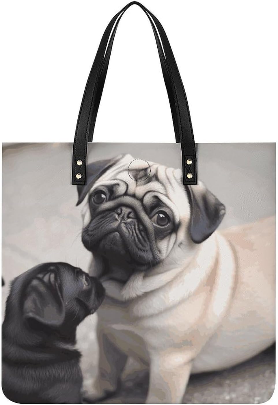 Cute Pet Pug Handbags Large Capacity, Tote Bag Stylish Slouchy, Shoulder Bags for Work Beach Travel And Shopping Grocery.