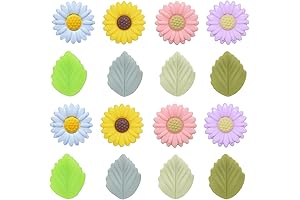 Daisy Flower and Leaf Stitch Stoppers for Knitting Needles