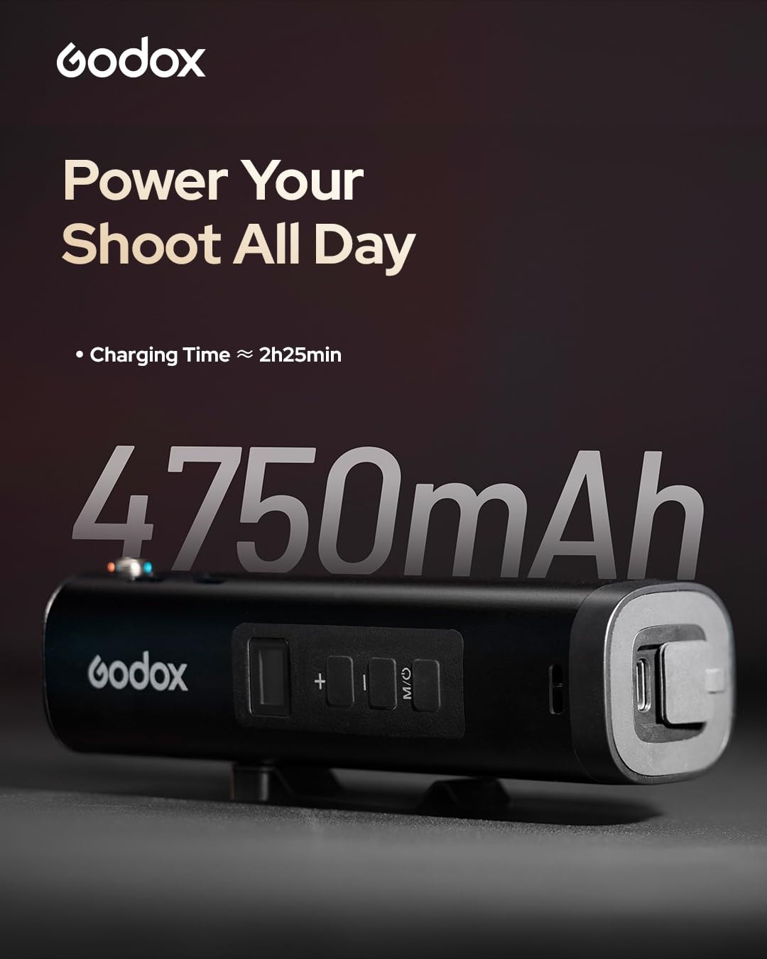 Godox FL15Bi Luce Video LED Bicolore Portatile, 2800K-6500K, 25600 Lux @0.5m, CRI 97 TLCI 98, Batteria Integrata 4750mAh, USB-C, 11 Effetti FX, Controllo App, IP54 per Video Ritratto Content Creation