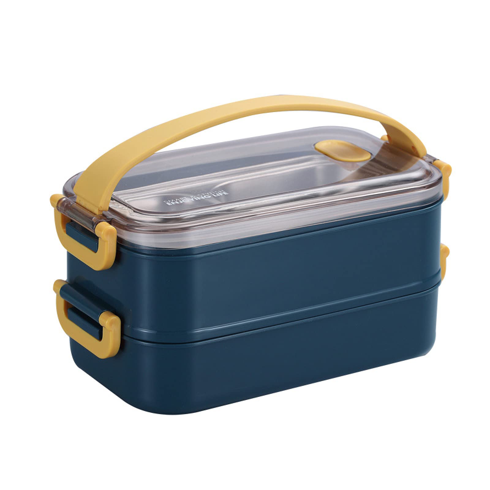 SXZHSM Premium Bento Box for Adults and Kids Bento Lunch Box Includes Divider and Cutlery Stackable Leak-Proof BPA-Free, Dishwasher Safe,Blue